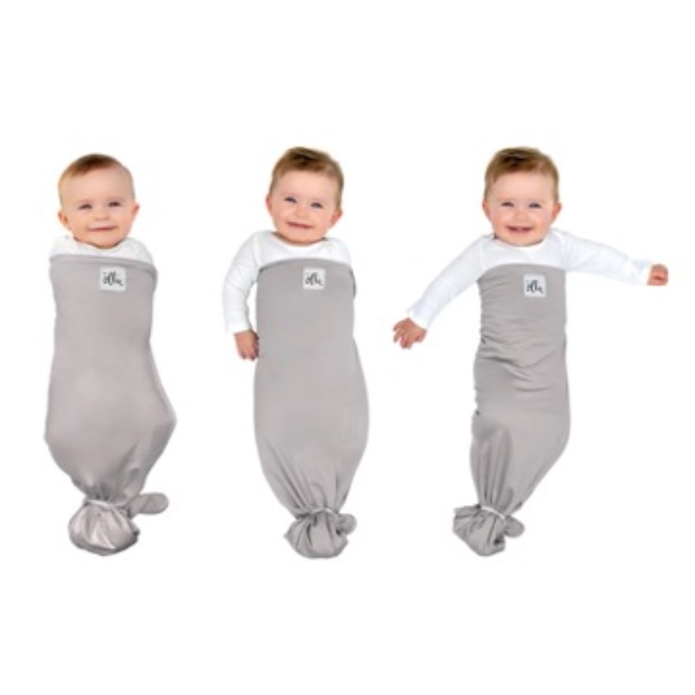 EUC The Ollie Swaddle (Stone, One Size)